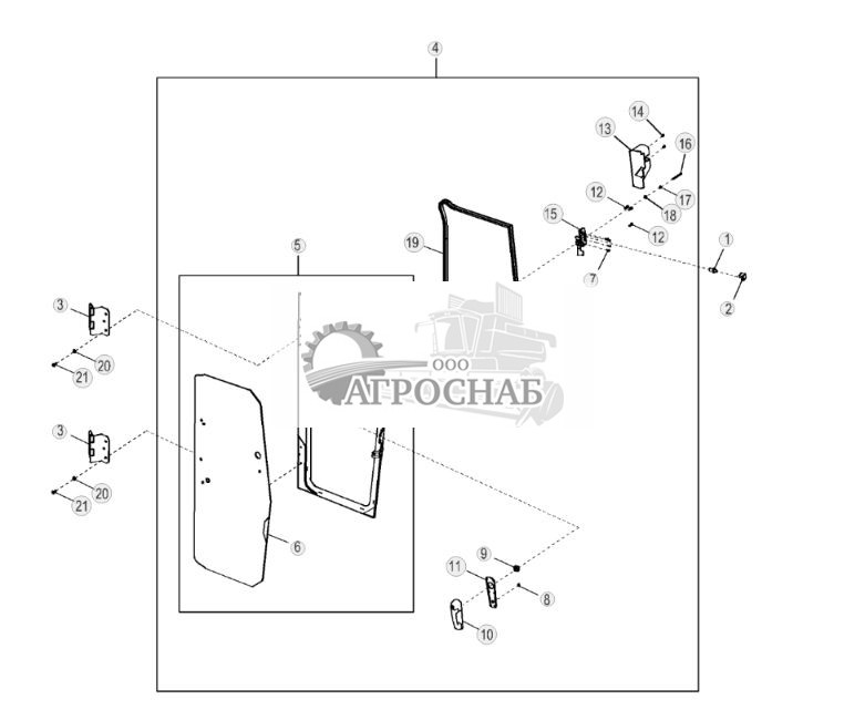 Двери кабины и защелки (правые) - ST631844 175.jpg